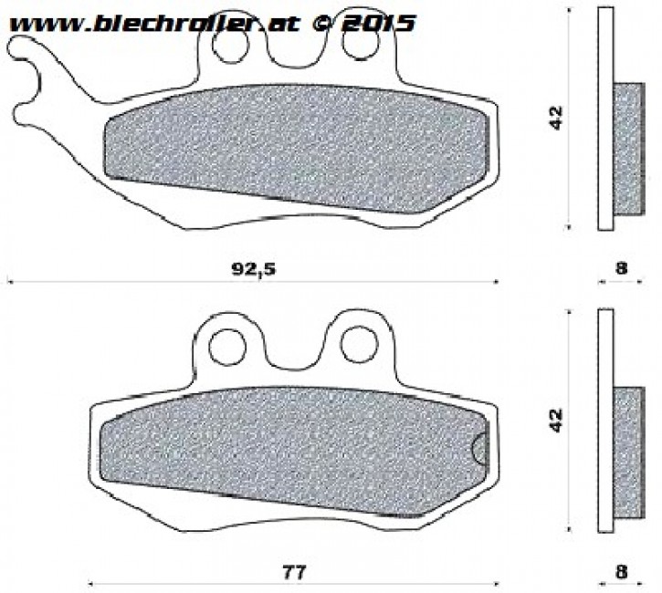 Bremsklötze vorne für Aprilia, Derbi, Gas Gas, Gilera, Malaguti, MH, Piaggio, Yamaha, KSR Moto, Gerneric etc.