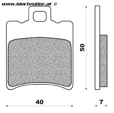 Bremsklötze 40 x 50mm für Aprilia, Benelli, Beta, Generic, Gilera, Honda, Italjet, KSR Moto, Malaguti, Motowell, Peugeot, Piaggio, Puch, Suzuki,Yamaha