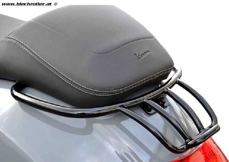 Moto Nostra Gepäckträger, hinten, schwarz, pulverbeschichtet, glänzend,  Minirack, Vespa GTS 300 ab 2023